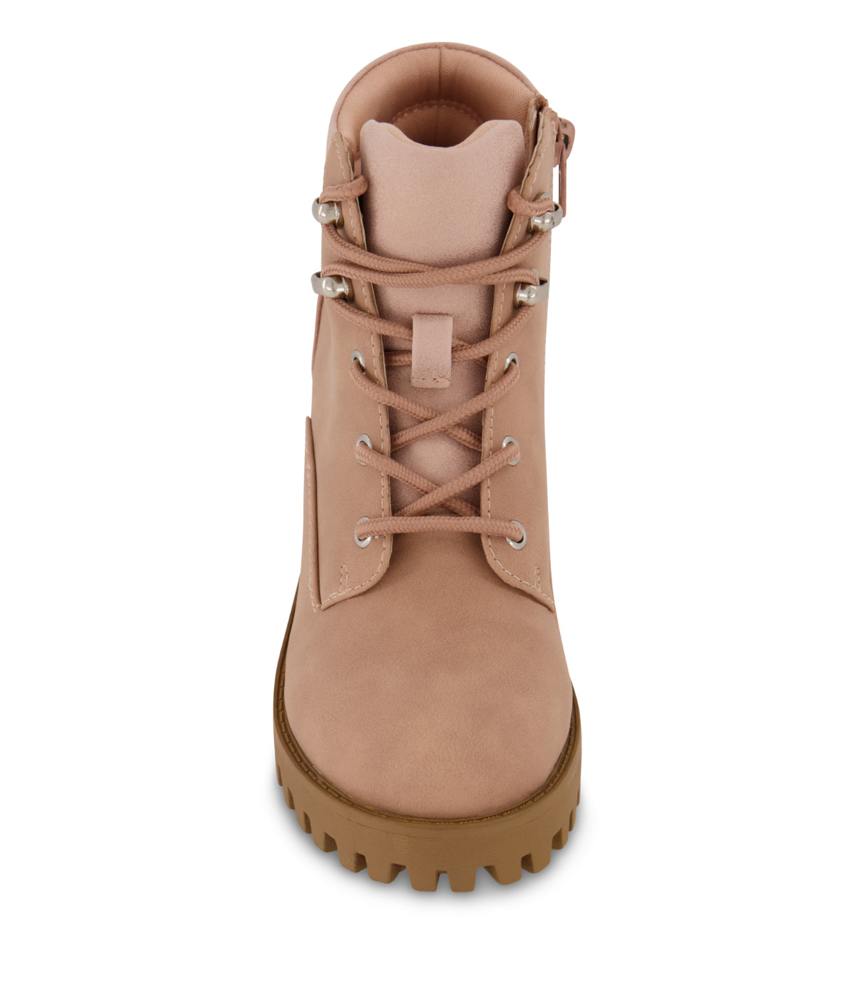 Marika Hiker Block Heel Moto Boot Tan