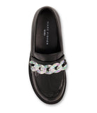 Bella Loafer With Irrodicant Chain Black