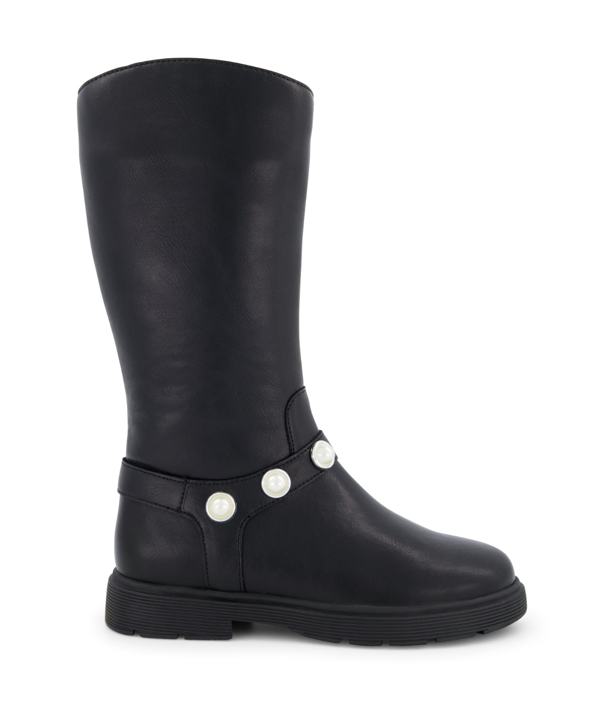 Poppy Pearl Tall Boot Black