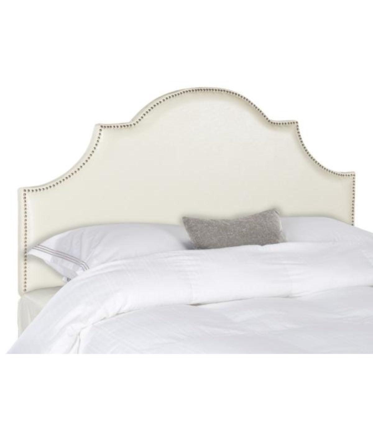 Hallmar Leather Headboard Flat Cream