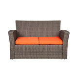 4-Piece Conversation Outdoor Patio Sofa Set with Cushions