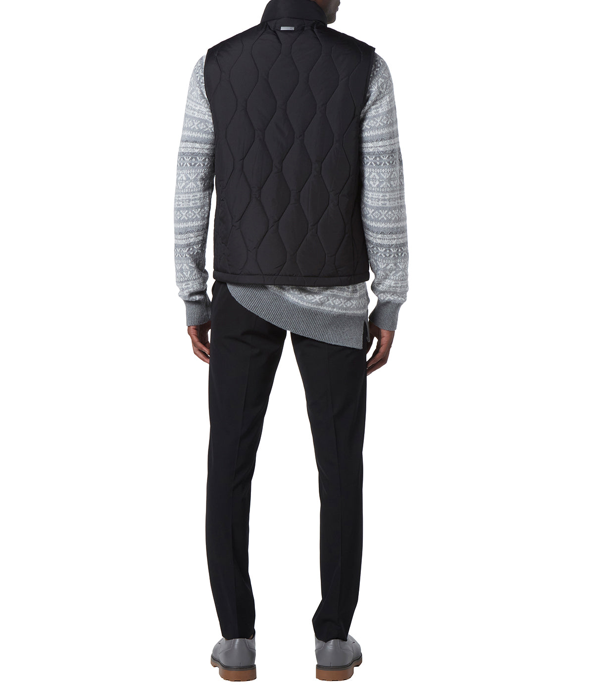 Hampden Lava Quilt Vest Black