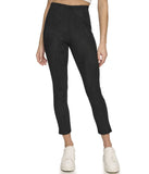 Andrew Marc Women's Pull on Stretch Suede Pant Black