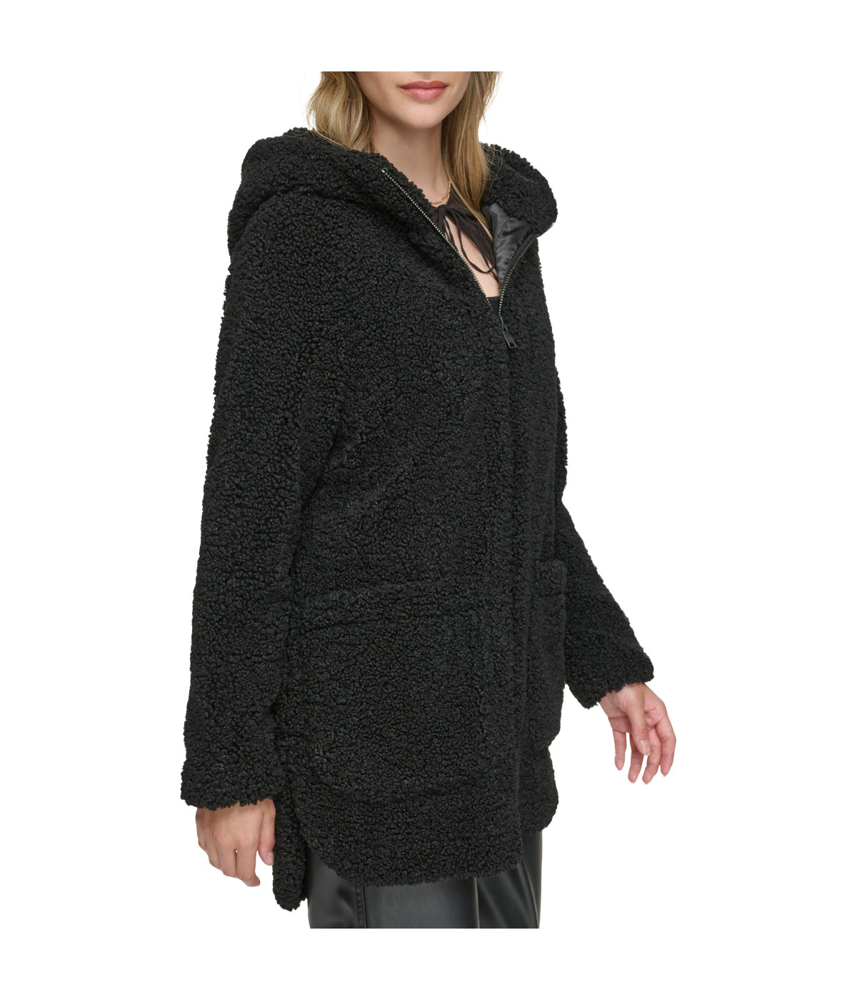 Seneca Faux Sherpa Zip Jacket Black