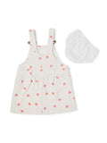 Heart Print Corduroy Pinafore Dress