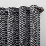 Gresham Geometric 100% Blackout Grommet Curtain Panel