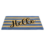 Natural Coir "Hello" Outdoor Rectangular Doormat 18" x 30"