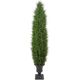 5' Artificial Cedar Pine Arborvitae Tree in Urn Style Pot Unlit