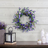 Lavender Faux Spring Floral Wreath, 18"