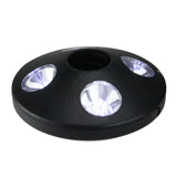 8" Black 4-Panel Patio Umbrella Light with 20 LED's