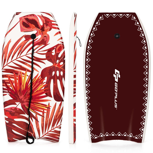 41'' Bodyboard Lightweight Surfboard with Wrist Leash Fin Eps Core For Kids & Adults