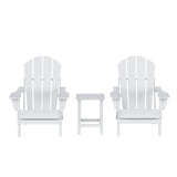 3-Piece Outdoor Patio Adirondack Conversation Seating Set