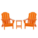 3-Piece Outdoor Patio Adirondack Conversation Seating Set