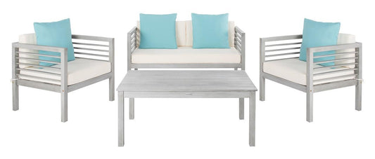 Alda 4 Piece Outdoor Set with Accent Pillows