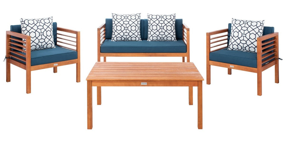 Alda 4 Piece Outdoor Set with Accent Pillows