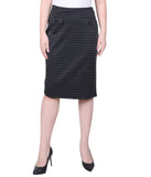 Petite Knee Length Double Knit Skirt