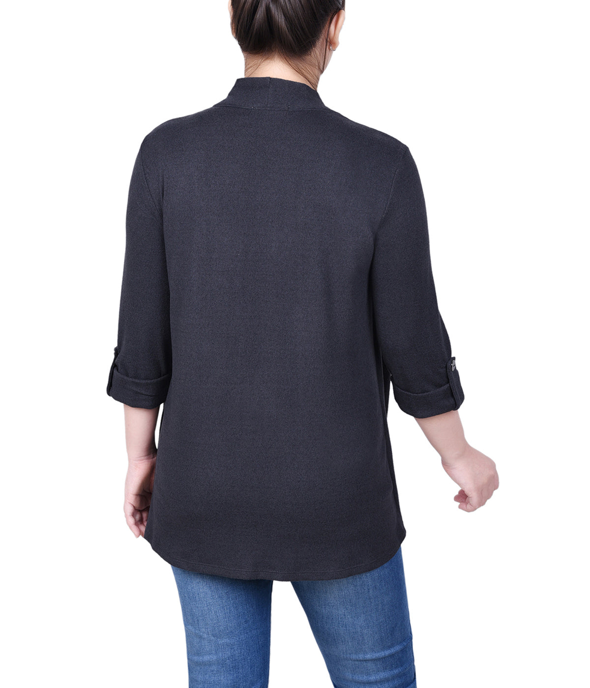 Petite 3/4 Sleeve Two In One Top