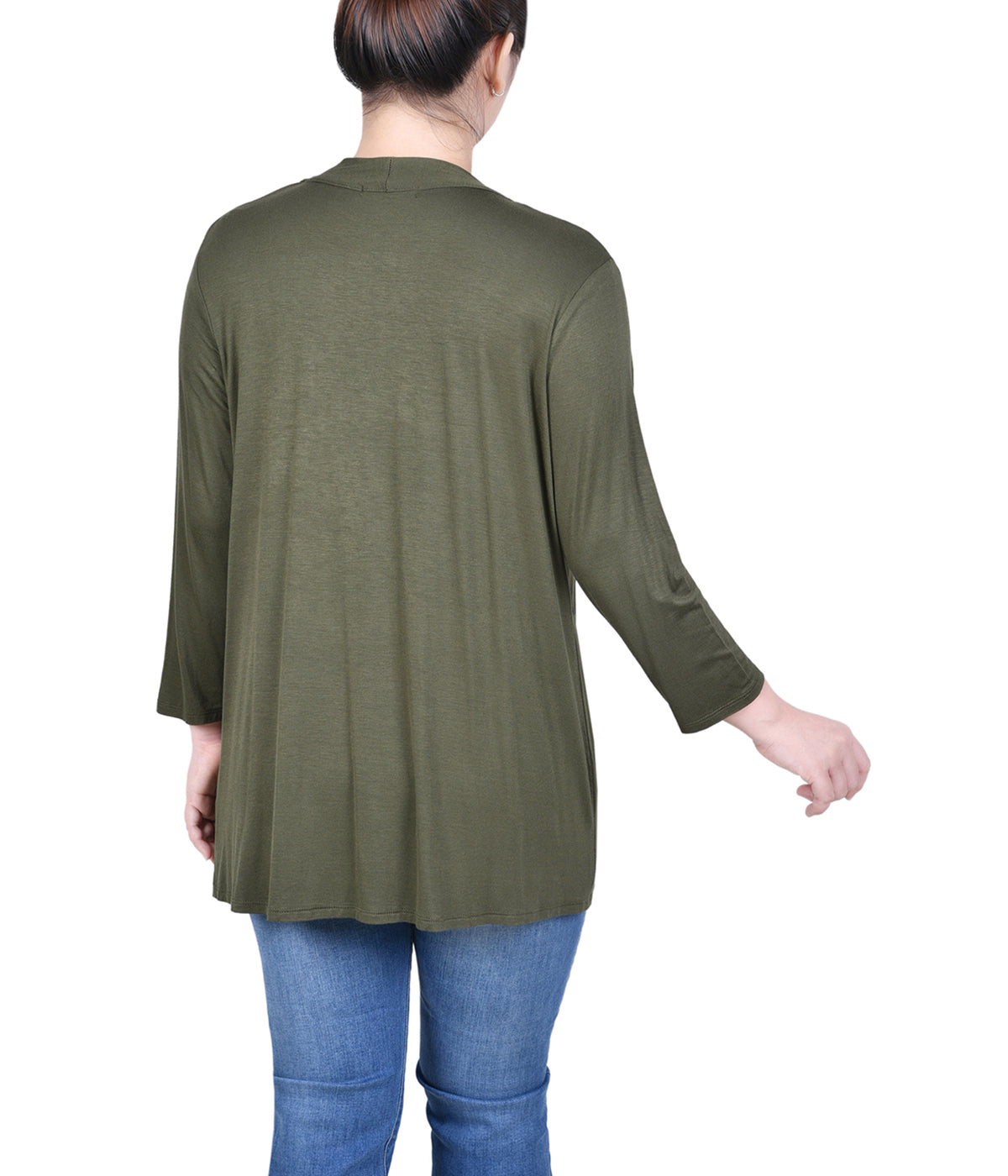 Petite 3/4 Sleeve Solid Cardigan