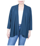 Petite 3/4 Sleeve Solid Cardigan