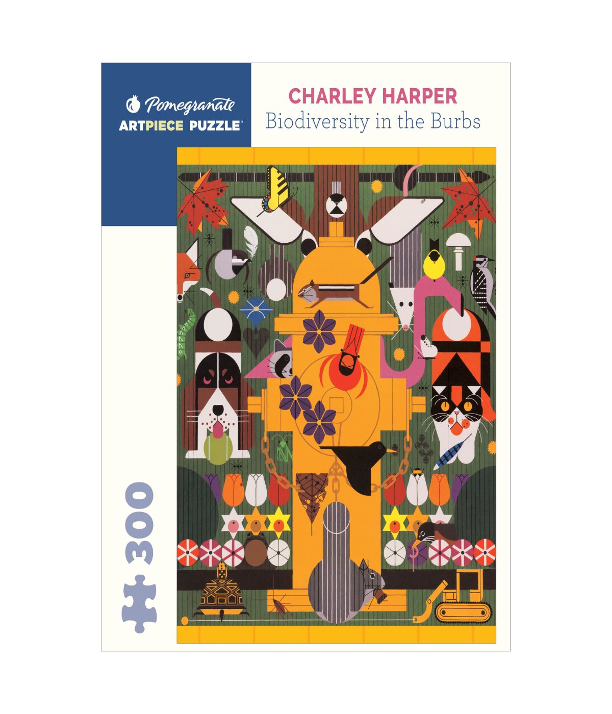 Charley Harper - Biodiversity in the Burbs Puzzle: 300 Pcs Multi