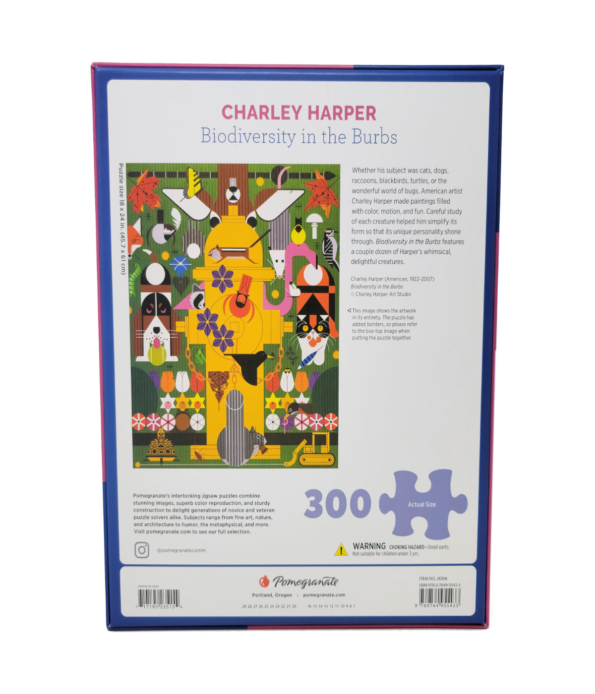 Charley Harper - Biodiversity in the Burbs Puzzle: 300 Pcs Multi