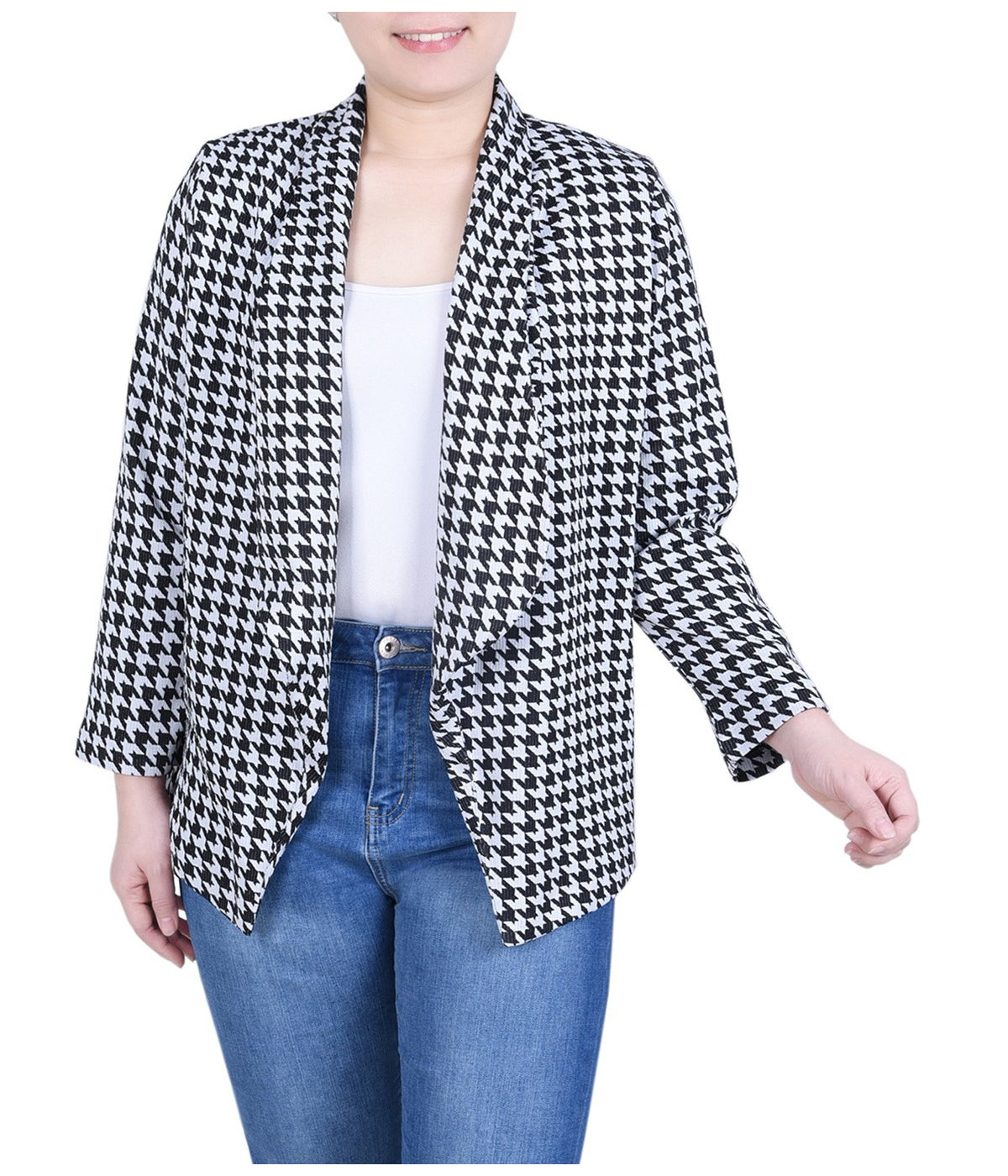 Petite Long Sleeve Ponte Jacket