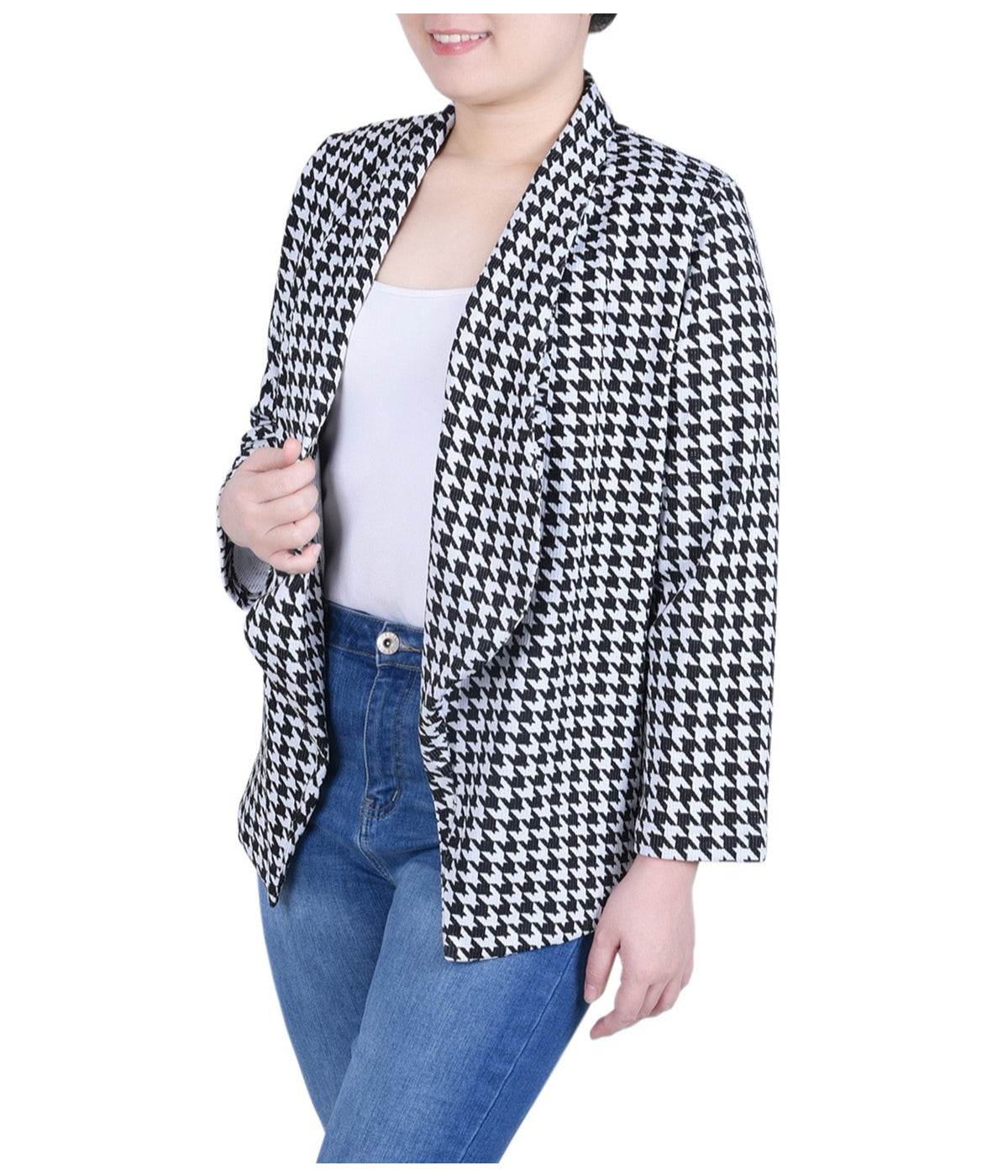 Petite Long Sleeve Ponte Jacket