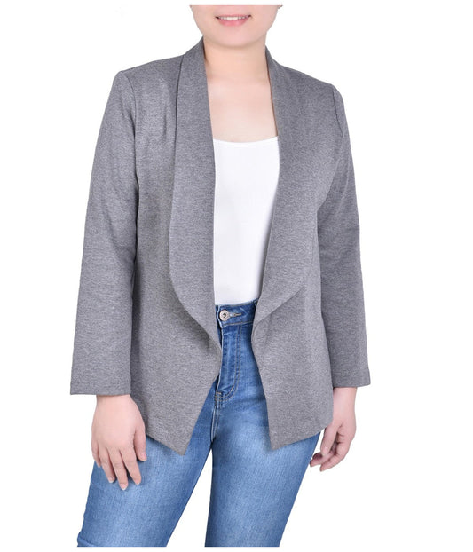 Petite Long Sleeve Ponte Jacket