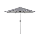 9 ft Outdoor Patio Solar LED Market Table Umbrella