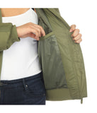 Plus Size Lightweight Diamond Quilted Puffer Bomber Jacket Olive