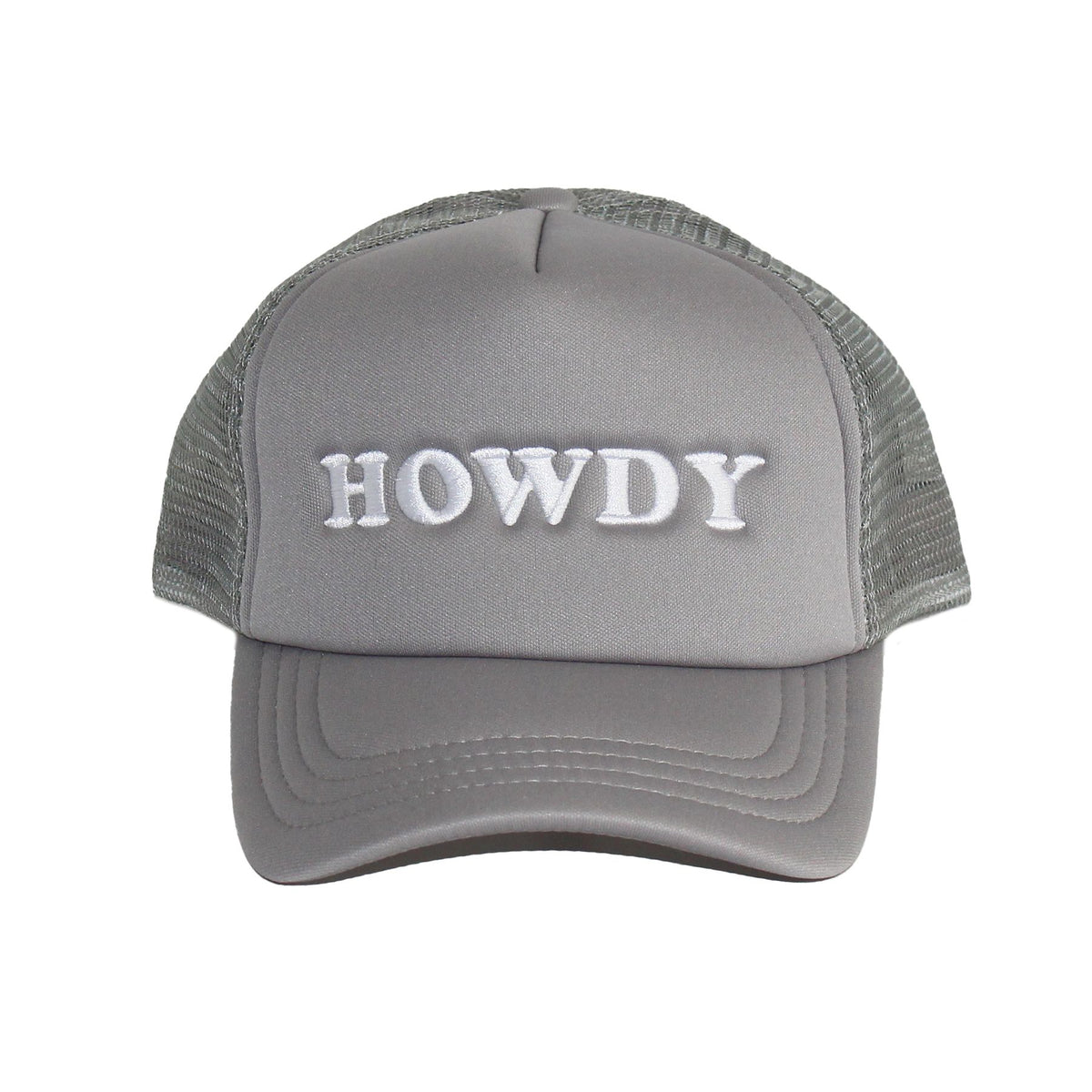 TRUCKER HAT GRAY HOWDY