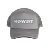 TRUCKER HAT GRAY HOWDY