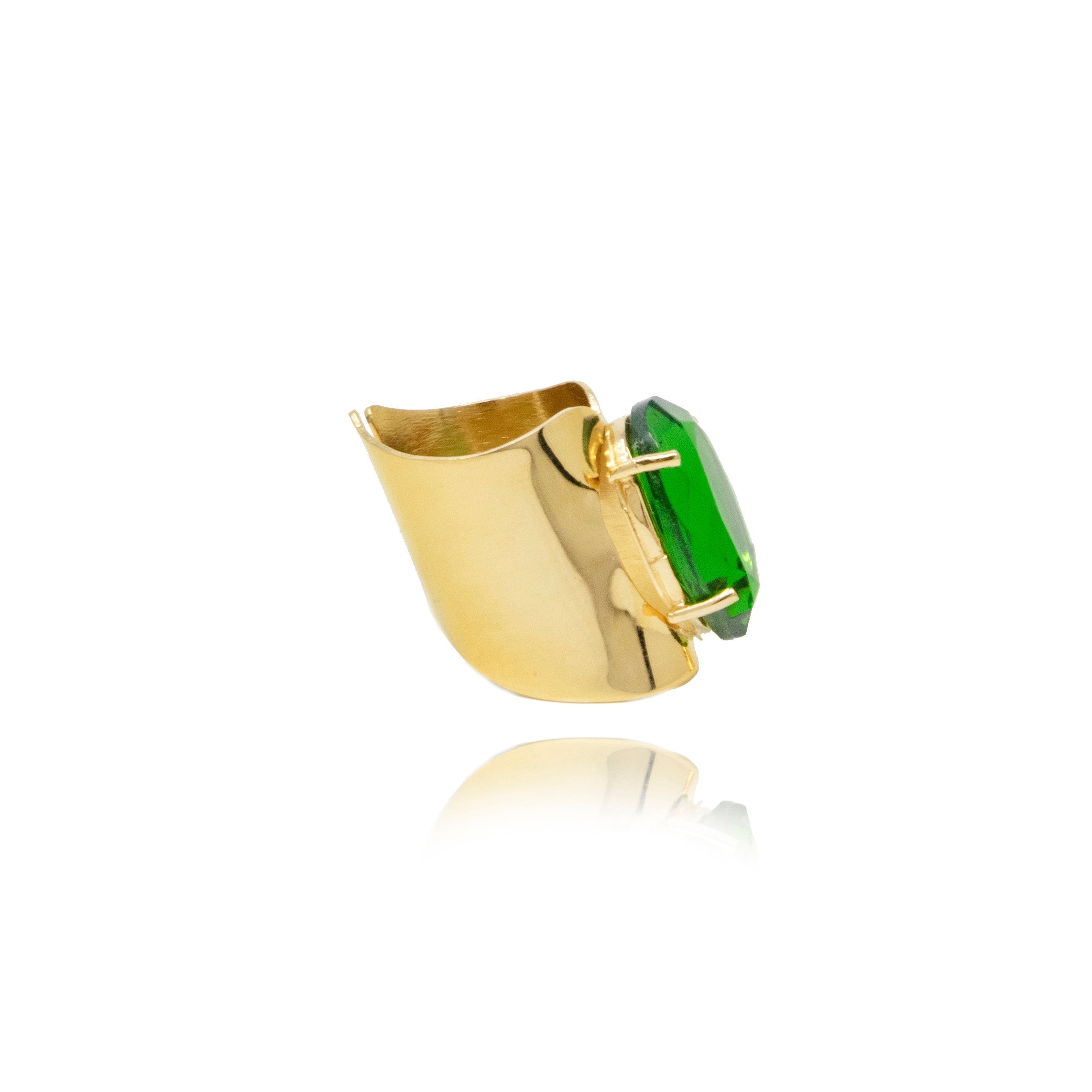 Gold Green Emerald Crystal Ring – Gordmans