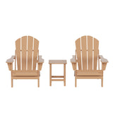 3-Piece Outdoor Patio Adirondack Conversation Seating Set