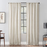 Slub Texture Stripe Cotton Curtain