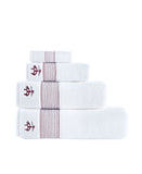 Rope Stripe Border 4 Piece Hand Towel Set