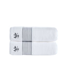 Rope Stripe Border 2 Piece Bath Towel Set