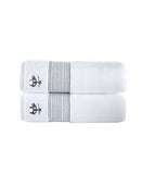 Rope Stripe Border 2 Piece Bath Towel Set