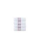 Rope Stripe Border 4 Piece Wash Towel Set