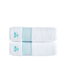 Rope Stripe Border 2 Piece Bath Towel Set