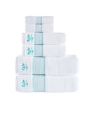 Rope Stripe Border 6 Piece Towel Set