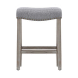 24" Upholstered Saddle Seat Single Counter Stool