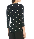 Dot Print Wrap Top