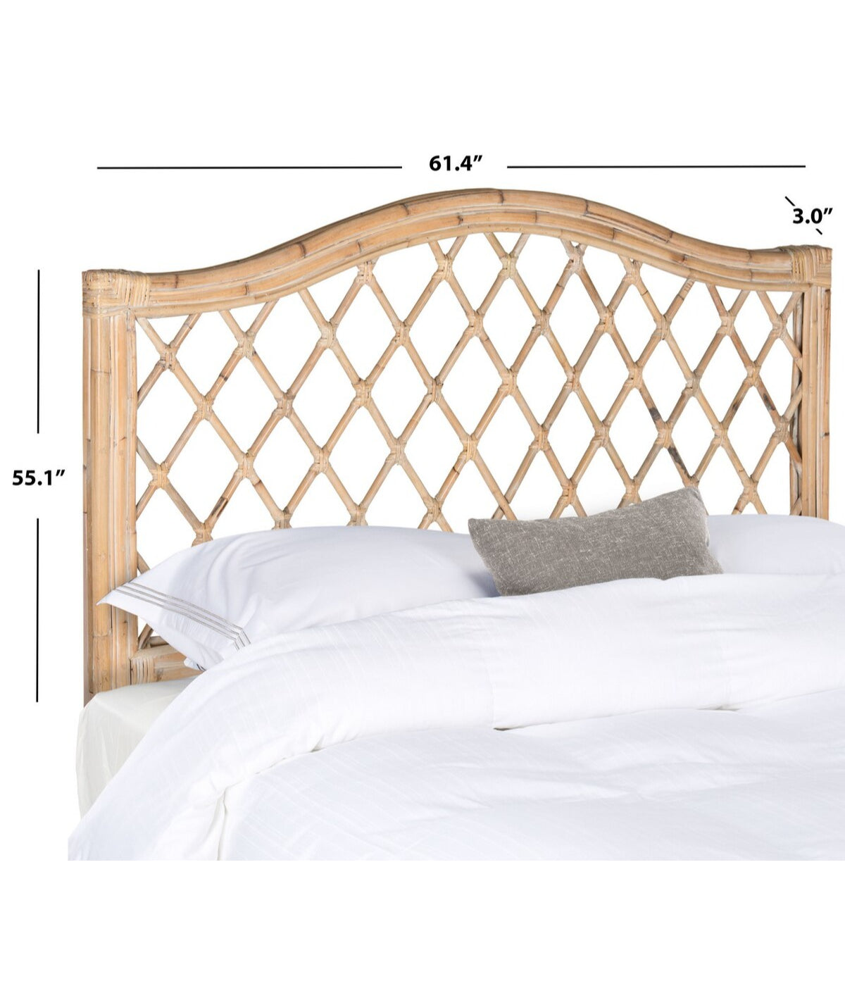 Gabrielle Headboard White Washed