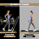 2.25 Horsepower 2 in 1 Folding Under Desk Treadmill with  Remote Control APP