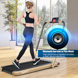 2.25 Horsepower 2 in 1 Folding Under Desk Treadmill with  Remote Control APP