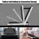 2.25 Horsepower 2 in 1 Folding Treadmill with  APP Speaker Remote Control