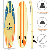 11Ft Inflatable Stand Up Paddle Board Surfboard With Bag Aluminum Paddle Pump