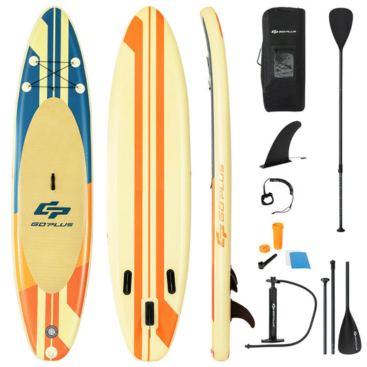 10.5Ft Inflatable Stand Up Paddle Board Surfboard With Bag Aluminum Paddle Pump