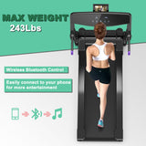 3 Horsepower Folding Electric Treadmill Running Machine with  Speaker